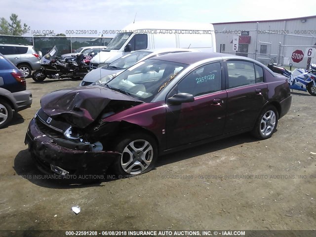 1G8AL52F13Z193800 - 2003 SATURN ION LEVEL 3 MAROON photo 2