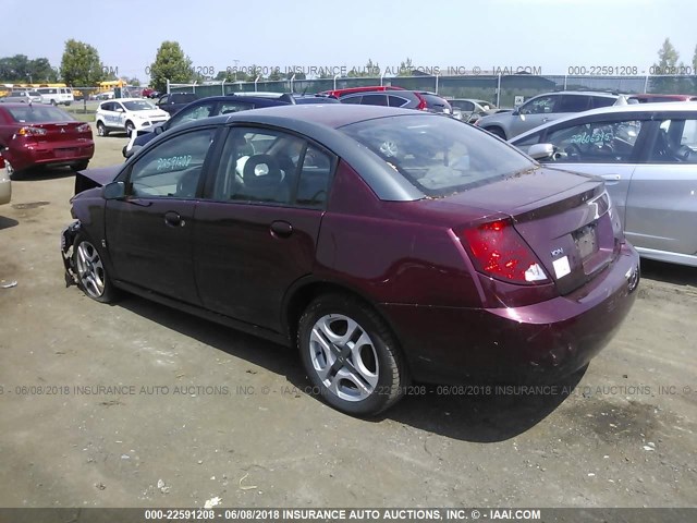 1G8AL52F13Z193800 - 2003 SATURN ION LEVEL 3 MAROON photo 3