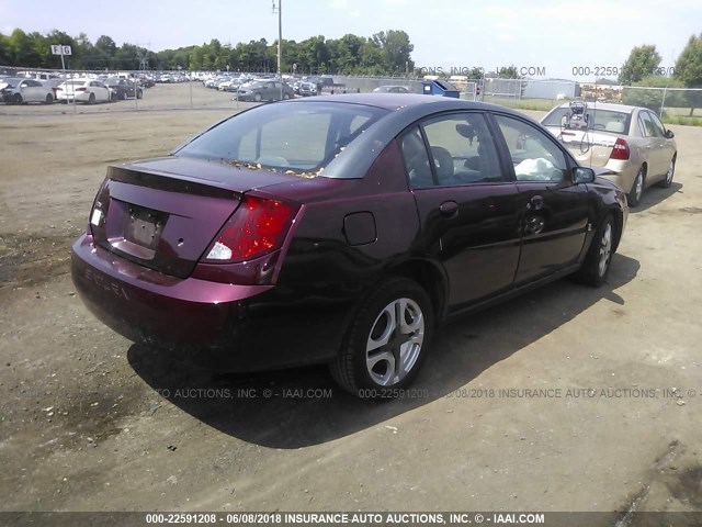 1G8AL52F13Z193800 - 2003 SATURN ION LEVEL 3 MAROON photo 4