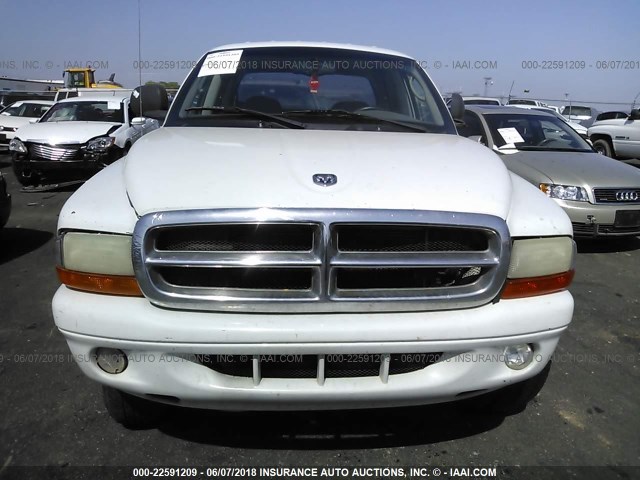 1D7HG38N33S170786 - 2003 DODGE DAKOTA QUAD SPORT WHITE photo 6