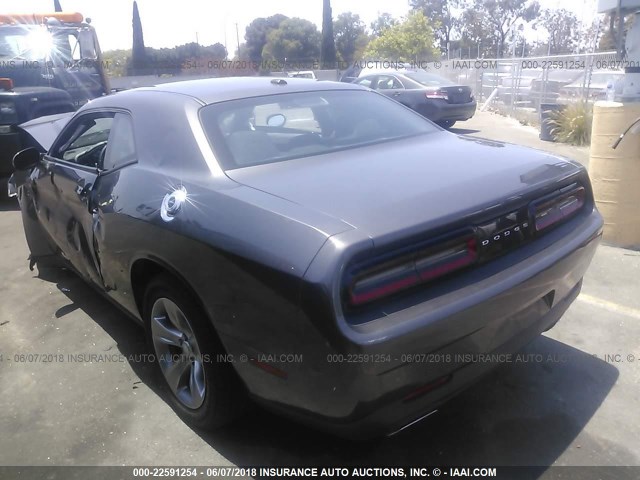 2C3CDZAG6FH850080 - 2015 DODGE CHALLENGER SXT GRAY photo 3