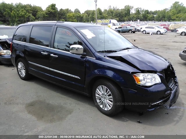 2C4RC1GGXCR216875 - 2012 CHRYSLER TOWN & COUNTRY LIMITED BLUE photo 1