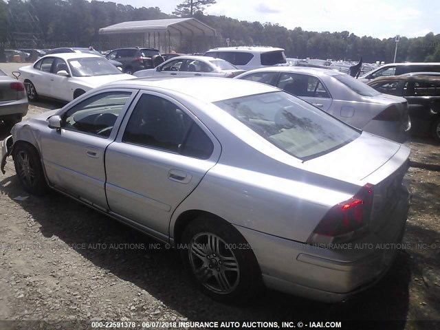 YV1RS592462556211 - 2006 VOLVO S60 2.5T SILVER photo 3
