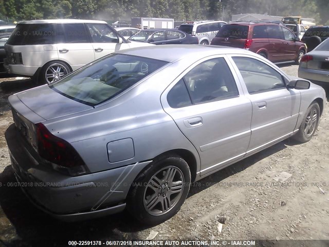 YV1RS592462556211 - 2006 VOLVO S60 2.5T SILVER photo 4