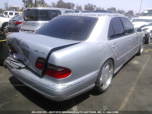 WDBJF70J91B378584 - 2001 MERCEDES-BENZ E 430 SILVER photo 4