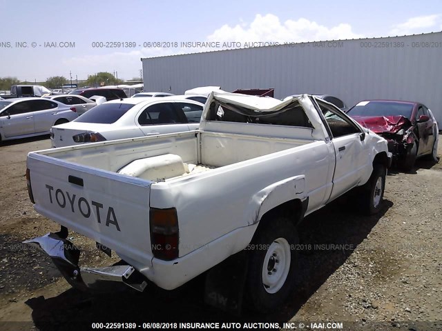 JT4RN63R8G0039970 - 1986 TOYOTA PICKUP RN63 STD WHITE photo 4