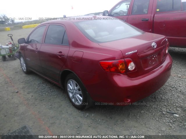 JTDBL40E29J036797 - 2009 TOYOTA COROLLA LE/XLE RED photo 3