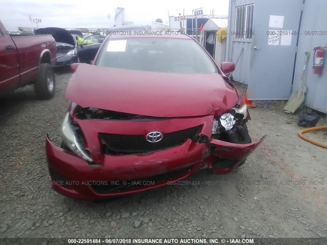 JTDBL40E29J036797 - 2009 TOYOTA COROLLA LE/XLE RED photo 6