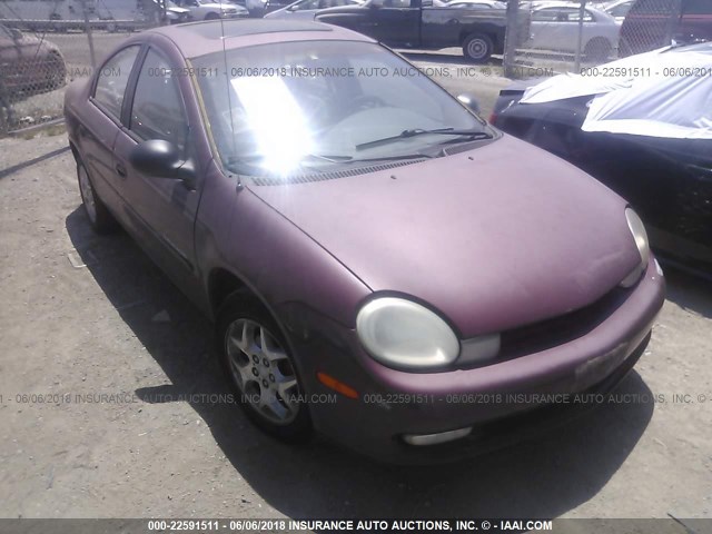 1B3ES46C81D141189 - 2001 DODGE NEON SE/ES BURGUNDY photo 1