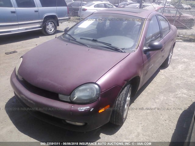 1B3ES46C81D141189 - 2001 DODGE NEON SE/ES BURGUNDY photo 2