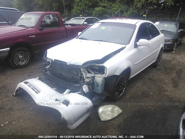 KL5JD56ZX5K162327 - 2005 SUZUKI FORENZA S WHITE photo 2