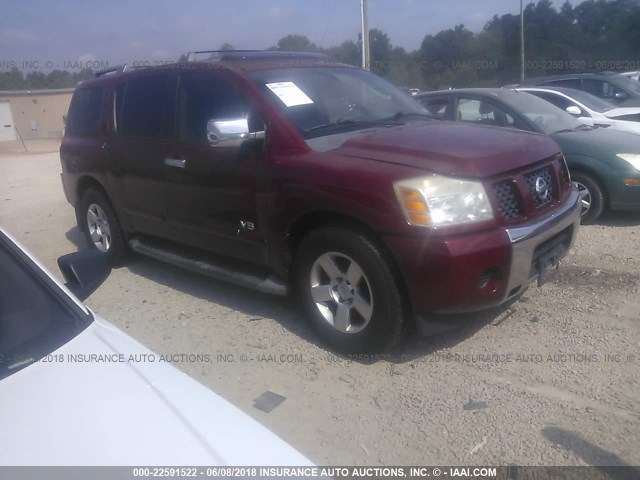 5N1BA08A27N713770 - 2007 NISSAN ARMADA SE/LE RED photo 1