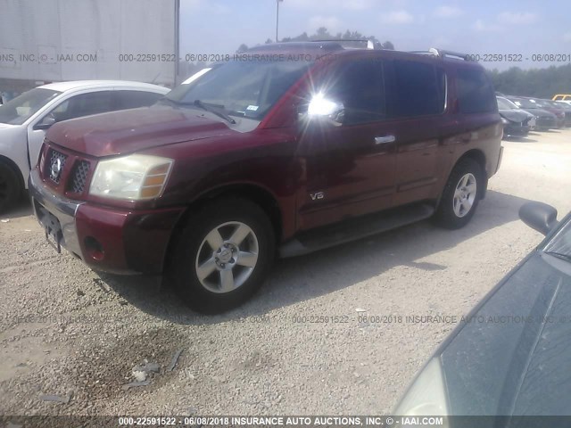 5N1BA08A27N713770 - 2007 NISSAN ARMADA SE/LE RED photo 2