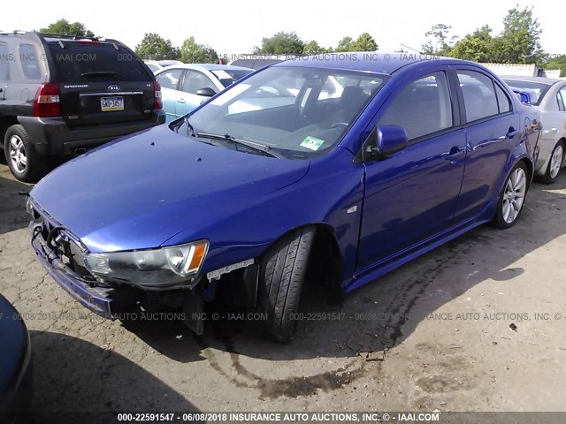 JA3AU86U88U021800 - 2008 MITSUBISHI LANCER GTS BLUE photo 2