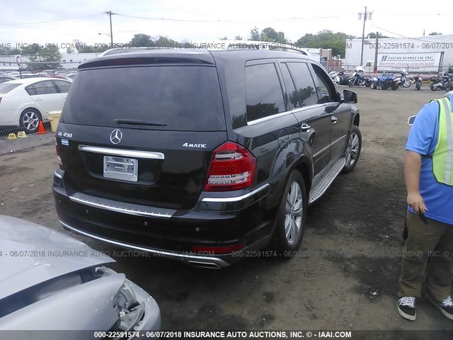 4JGBF7BE8BA630558 - 2011 MERCEDES-BENZ GL 450 4MATIC BLACK photo 4