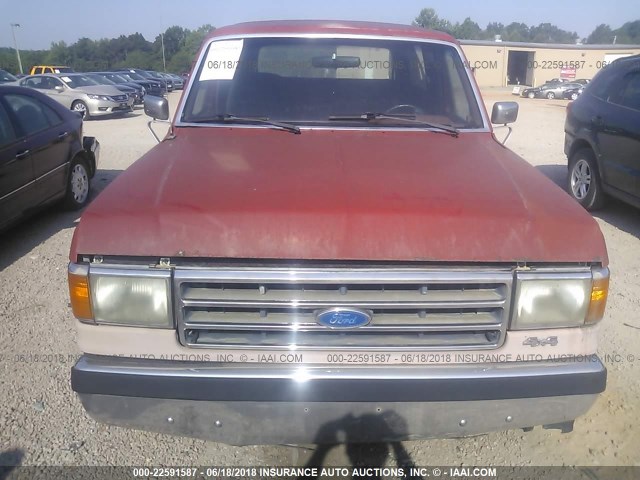 1FMEU15H7KLA23576 - 1989 FORD BRONCO U100 RED photo 6