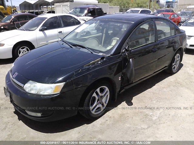 1G8AK52F23Z199494 - 2003 SATURN ION LEVEL 3 BLACK photo 2