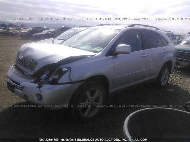 JTJHW31UX82065021 - 2008 LEXUS RX 400H SILVER photo 2