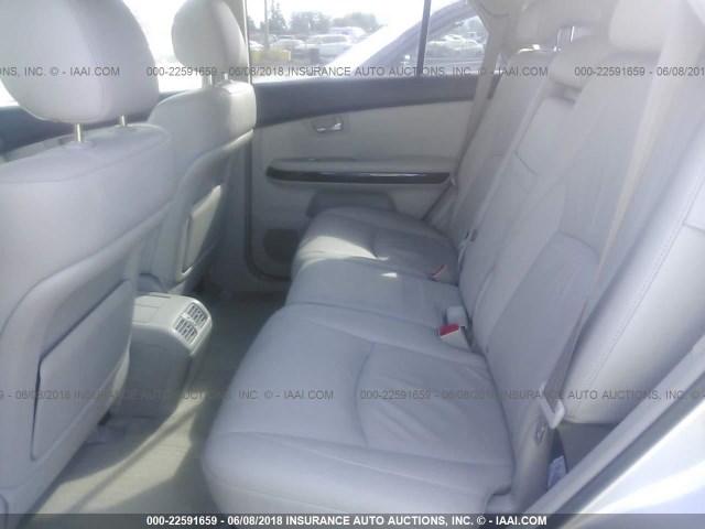 JTJHW31UX82065021 - 2008 LEXUS RX 400H SILVER photo 8