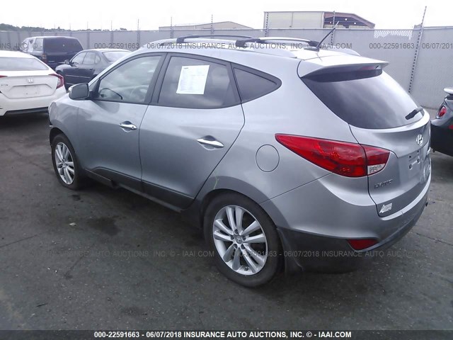 KM8JUCAC1CU541795 - 2012 HYUNDAI TUCSON GLS/LIMITED 银色 照片 3