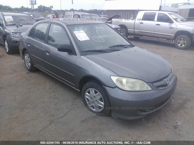 1HGES16365L005024 - 2005 HONDA CIVIC DX VP GRAY photo 1