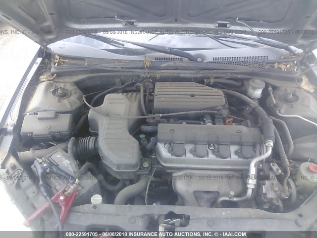 1HGES16365L005024 - 2005 HONDA CIVIC DX VP GRAY photo 10