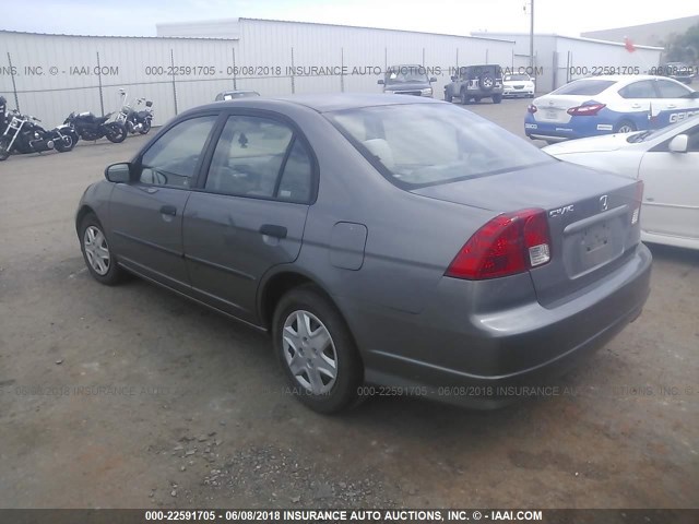 1HGES16365L005024 - 2005 HONDA CIVIC DX VP GRAY photo 3
