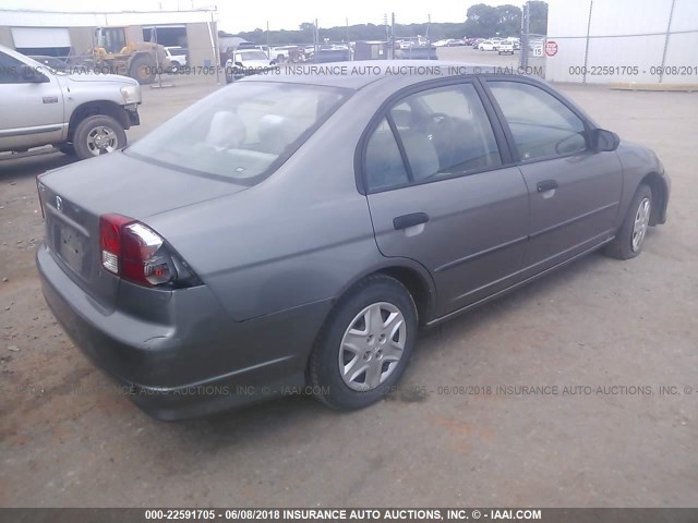 1HGES16365L005024 - 2005 HONDA CIVIC DX VP GRAY photo 4