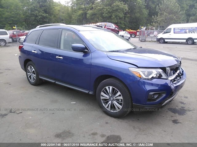 5N1DR2MN6JC606469 - 2018 NISSAN PATHFINDER S/SV/SL/PLATINUM 蓝色 照片 1