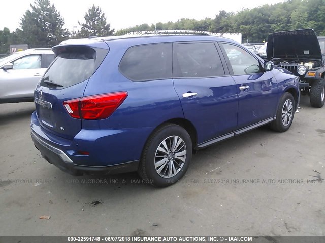 5N1DR2MN6JC606469 - 2018 NISSAN PATHFINDER S/SV/SL/PLATINUM 蓝色 照片 4