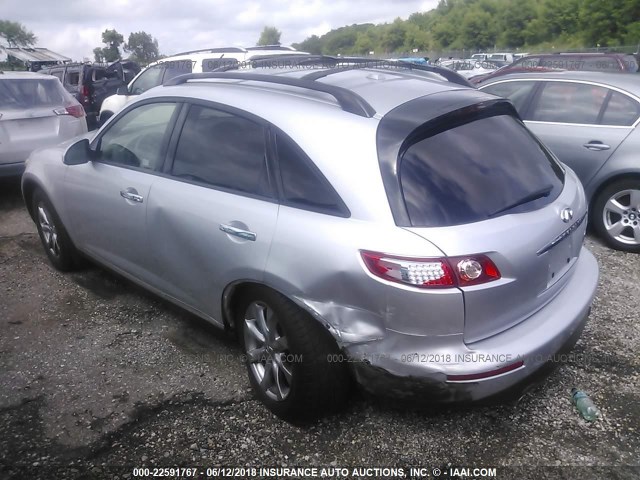 JNRAS08W77X206280 - 2007 INFINITI FX35 SILVER photo 3