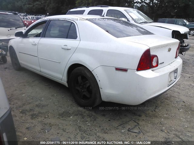 1G1ZG57B59F155198 - 2009 CHEVROLET MALIBU LS WHITE photo 3