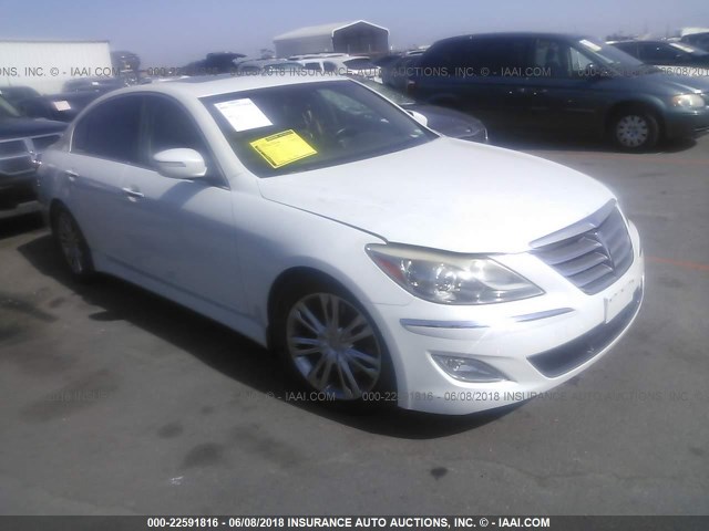 KMHGC4DD7CU208377 - 2012 HYUNDAI GENESIS 3.8L WHITE photo 1