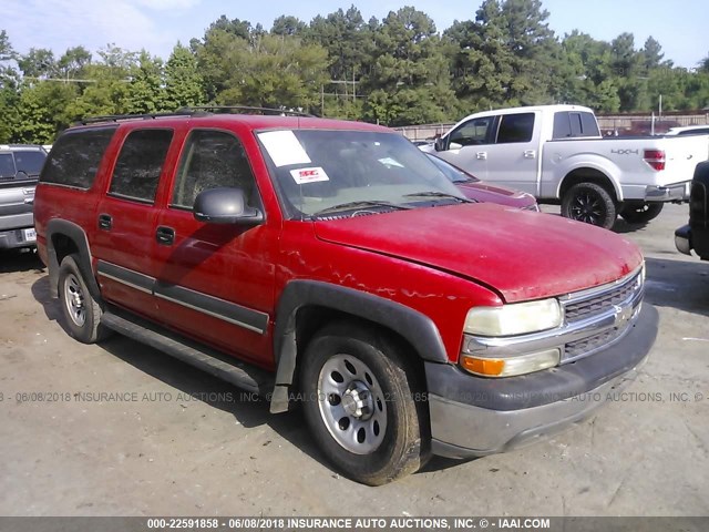 3GNFK16Z92G231288 - 2002 CHEVROLET SUBURBAN K1500 RED photo 1