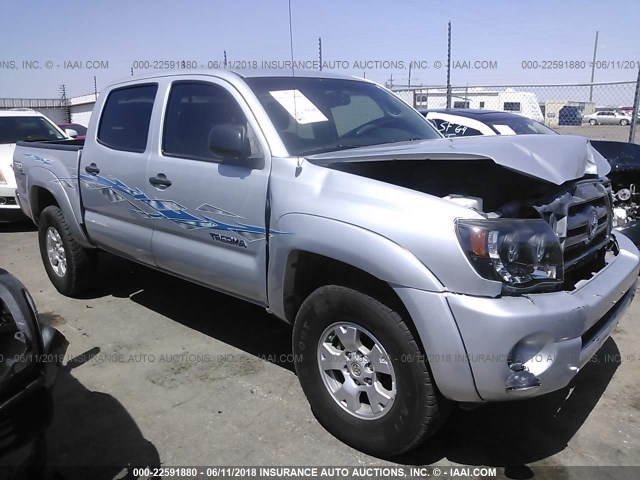 3TMJU4GN0AM099421 - 2010 TOYOTA TACOMA DOUBLE CAB PRERUNNER SILVER photo 1