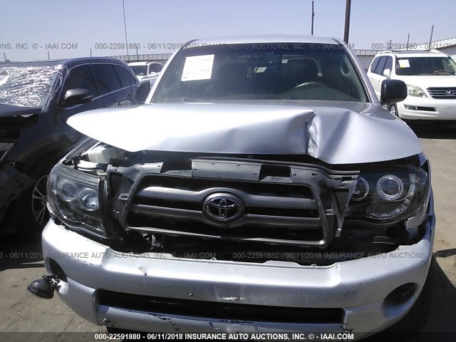 3TMJU4GN0AM099421 - 2010 TOYOTA TACOMA DOUBLE CAB PRERUNNER SILVER photo 6