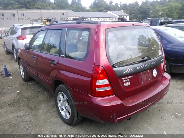 JF1SG65654H726356 - 2004 SUBARU FORESTER 2.5XS RED photo 3