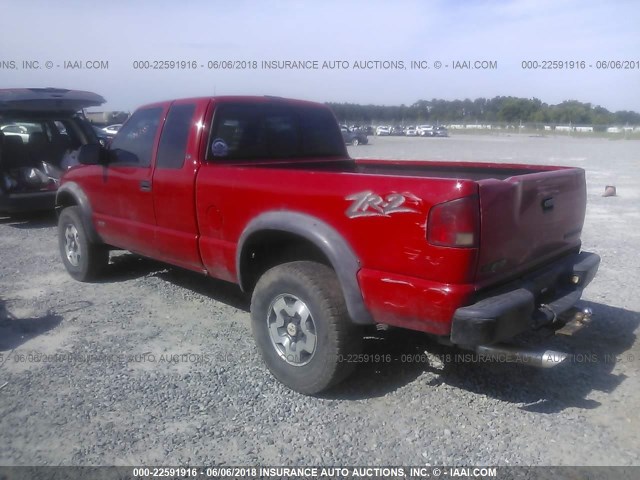 1GCCT19WXY8238209 - 2000 CHEVROLET S TRUCK S10 RED photo 3