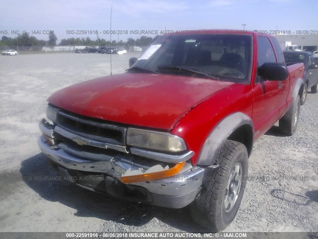 1GCCT19WXY8238209 - 2000 CHEVROLET S TRUCK S10 RED photo 6