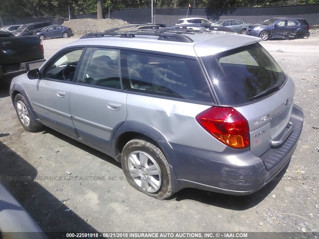 4S4BP62C957339929 - 2005 SUBARU LEGACY OUTBACK 2.5I LIMITED SILVER photo 3