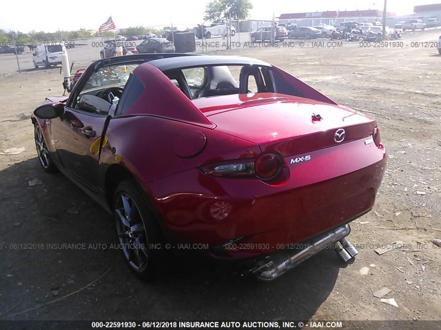 JM1NDAM73H0109703 - 2017 MAZDA MX-5 MIATA GRAND TOURING RED photo 3