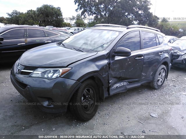 2T3ZFREV1FW201781 - 2015 TOYOTA RAV4 LE GRAY photo 2