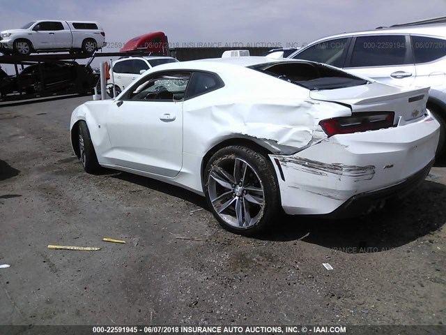 1G1FD1RS4H0131252 - 2017 CHEVROLET CAMARO LT WHITE photo 3