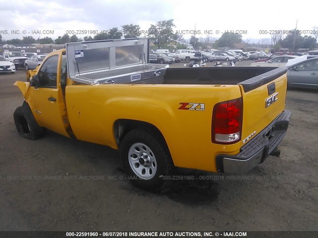 1GTN1TE09BZ423980 - 2011 GMC SIERRA C1500 YELLOW photo 3