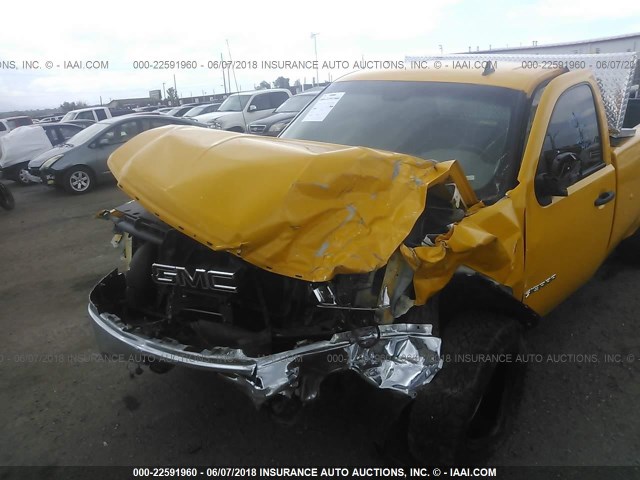 1GTN1TE09BZ423980 - 2011 GMC SIERRA C1500 YELLOW photo 6