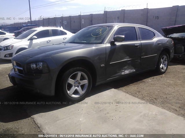 2B3CA3CV1AH166190 - 2010 DODGE CHARGER SXT GRAY photo 2