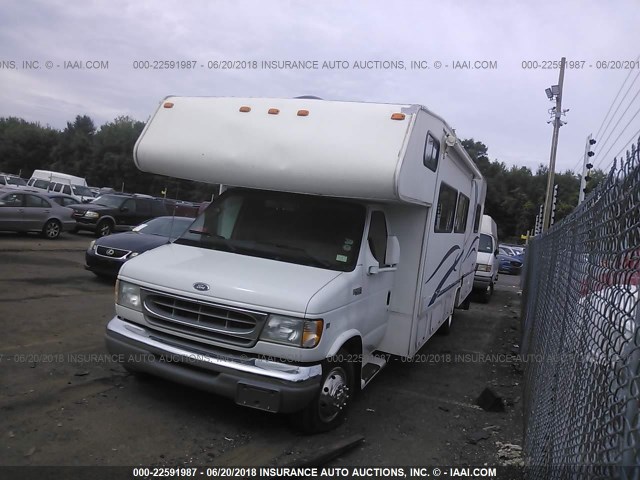 1FDXE45S61HB59069 - 2001 FORD ECONOLINE E450 SUPER DUTY CUTWY VAN 白色 照片 2