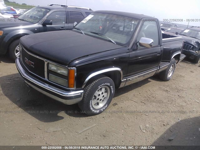 1GTDC14K1PZ512799 - 1993 GMC SIERRA C1500 BLACK photo 2