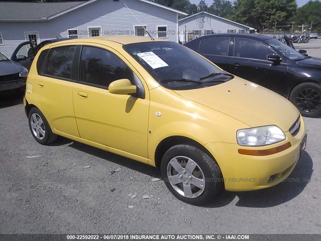 KL1TD66617B786011 - 2007 CHEVROLET AVEO LS YELLOW photo 1