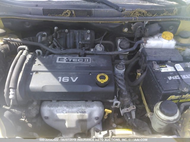 KL1TD66617B786011 - 2007 CHEVROLET AVEO LS YELLOW photo 10